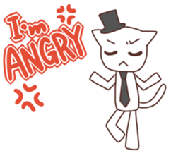 Gentleman White Cat sticker #9315427