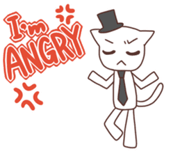 Gentleman White Cat sticker #9315427