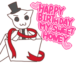 Gentleman White Cat sticker #9315428