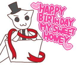 Gentleman White Cat sticker #9315428