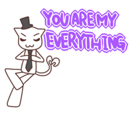 Gentleman White Cat sticker #9315430