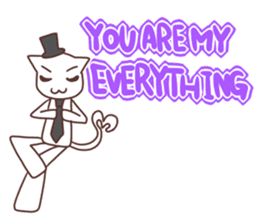 Gentleman White Cat sticker #9315430