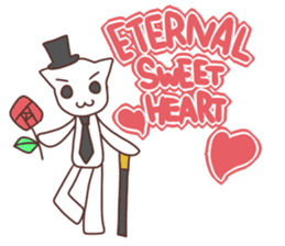Gentleman White Cat sticker #9315431