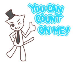 Gentleman White Cat sticker #9315432