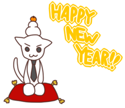 Gentleman White Cat sticker #9315434