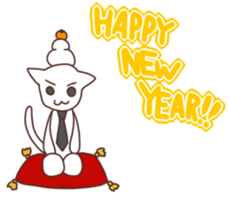 Gentleman White Cat sticker #9315434