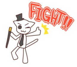Gentleman White Cat sticker #9315435
