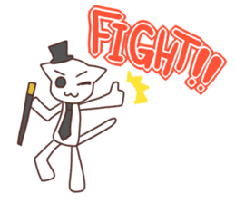 Gentleman White Cat sticker #9315435