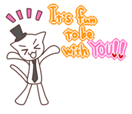 Gentleman White Cat sticker #9315441
