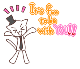 Gentleman White Cat sticker #9315441