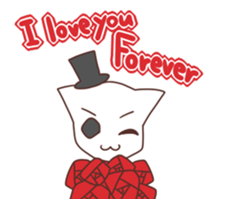 Gentleman White Cat sticker #9315442