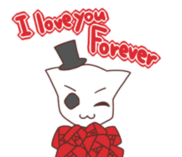 Gentleman White Cat sticker #9315442