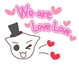 Gentleman White Cat sticker #9315444