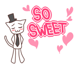 Gentleman White Cat sticker #9315446