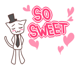 Gentleman White Cat sticker #9315446
