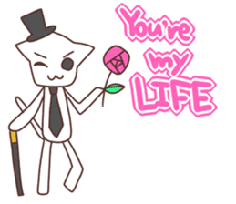 Gentleman White Cat sticker #9315447