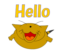 Big cat small cat Deji and Tora (English sticker #9316329