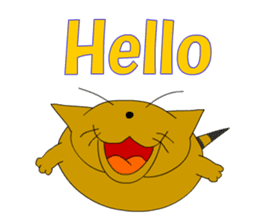 Big cat small cat Deji and Tora (English sticker #9316329