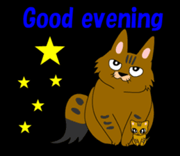 Big cat small cat Deji and Tora (English sticker #9316330