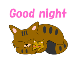 Big cat small cat Deji and Tora (English sticker #9316331