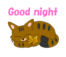 Big cat small cat Deji and Tora (English sticker #9316331