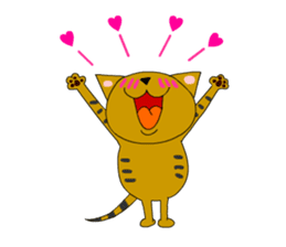 Big cat small cat Deji and Tora (English sticker #9316332