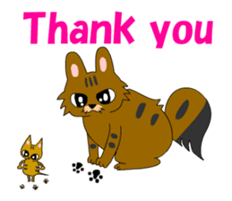 Big cat small cat Deji and Tora (English sticker #9316335