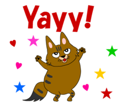 Big cat small cat Deji and Tora (English sticker #9316337