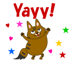 Big cat small cat Deji and Tora (English sticker #9316337