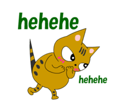 Big cat small cat Deji and Tora (English sticker #9316339