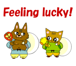 Big cat small cat Deji and Tora (English sticker #9316343