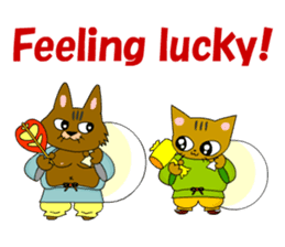 Big cat small cat Deji and Tora (English sticker #9316343