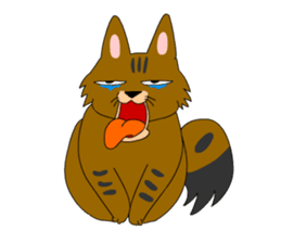 Big cat small cat Deji and Tora (English sticker #9316349