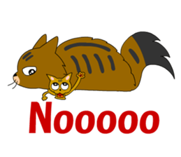 Big cat small cat Deji and Tora (English sticker #9316361