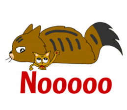 Big cat small cat Deji and Tora (English sticker #9316361