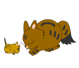 Big cat small cat Deji and Tora (English sticker #9316365