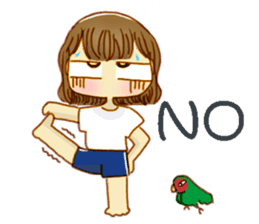 Yoga Yoga Cinnamon & Raptor parrot sticker #9316760