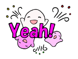 Large font and fairies English version sticker #9316971