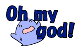 Large font and fairies English version sticker #9316995