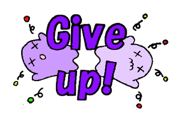 Large font and fairies English version sticker #9316996