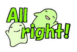 Large font and fairies English version sticker #9317001