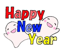 Large font and fairies English version sticker #9317007