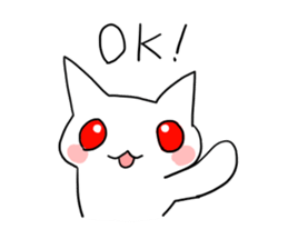 white cat Albino sticker #9318536