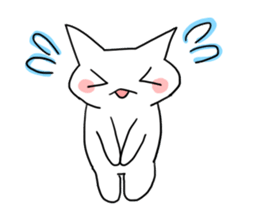 white cat Albino sticker #9318551