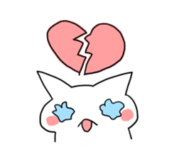 white cat Albino sticker #9318566