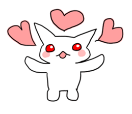 white cat Albino sticker #9318567