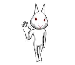 Gesture rabbit sticker #9320979