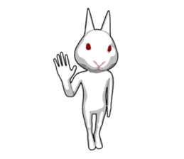 Gesture rabbit sticker #9320979