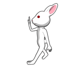 Gesture rabbit sticker #9320981