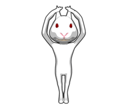 Gesture rabbit sticker #9320987